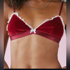 URBAN OUTFITTERS Out From Under X Wild Lovers Ellie Velvet Triangle Bra